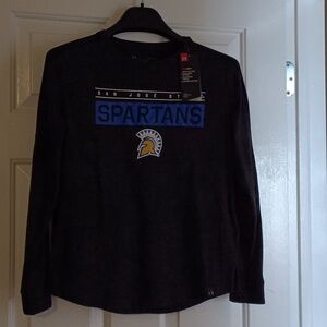 UNDER ARMOUR SAN JOSE STATE SPARTANS SIZE L YOUNG NCAA COLLEGE SHIRT DARK GRAY
